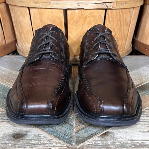 Clarks Unstructured Un Kenneth Brown Leather Comfort Lace-Up Oxfords Men Size 11 main image 7